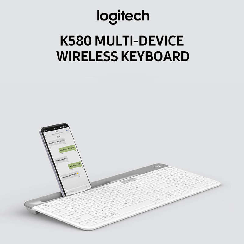 Logitech K580 Wireless Office Keyboard BT&Unifying Dual-mode Multi-device Ultra-thin Keyboard with I