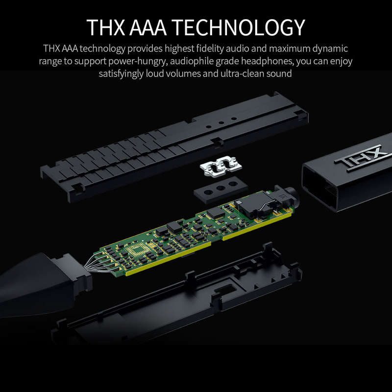 Razer THX Onyx Portable DAC Headphone Amplifier with THX AAA Technology HiFi Sound Quality Compatibl