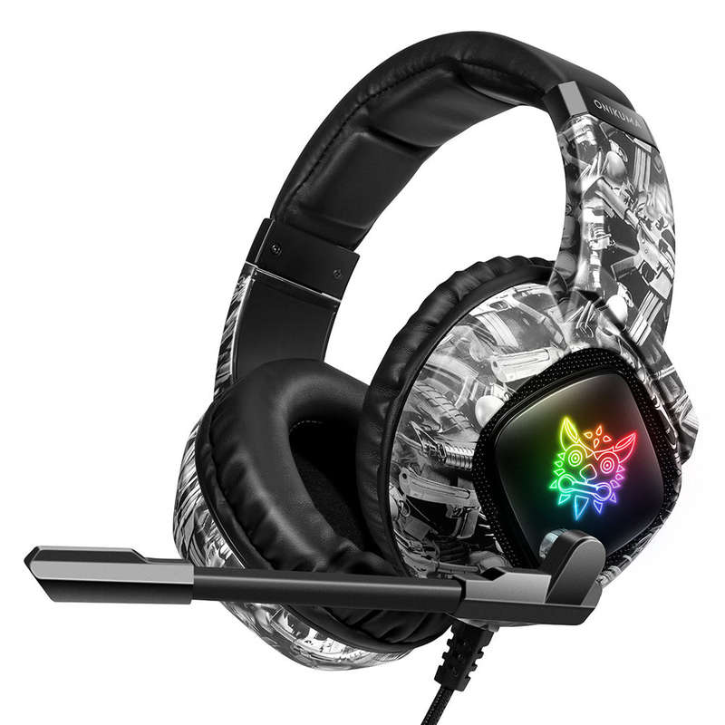 ONIKUMA K19 Wired E-sports Gaming Headset with 40mm Driver Unit Noise Reduction Microphone Wide Comp