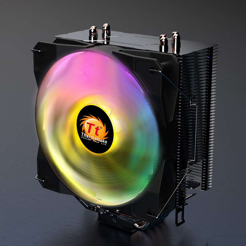 Thermaltake Mercury S400 RGB CPU Cooler PWM Snap-on Fan 4 Direct Contact Heatpipes Through Fin Techn