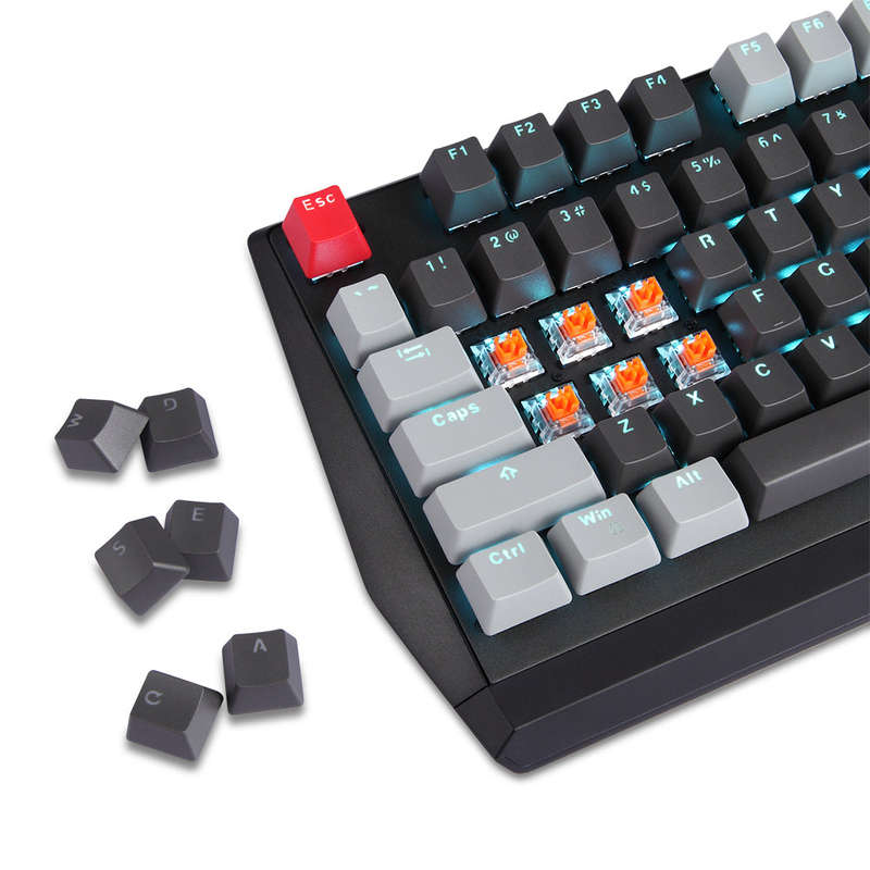 Motospeed CK74 104 Keys Wired Gaming Keyboard Monochrome Optical Axis Mechanical Keyboard Support N-