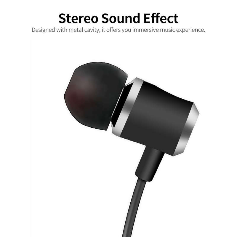 ONDA Universal Wired In-ear Earbuds Ergonomic Headphones with Deep Bass In-line Mic 9mm Driver Unit