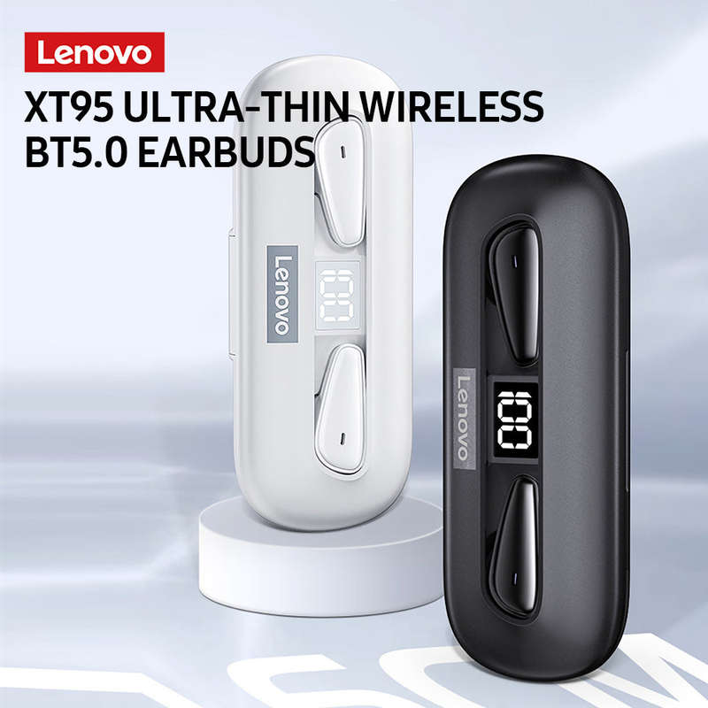 Lenovo XT95 Wireless BT Headphones Semi-in-ear Sports Earbuds Portable Ultra-thin BT5.0 Earphones Lo