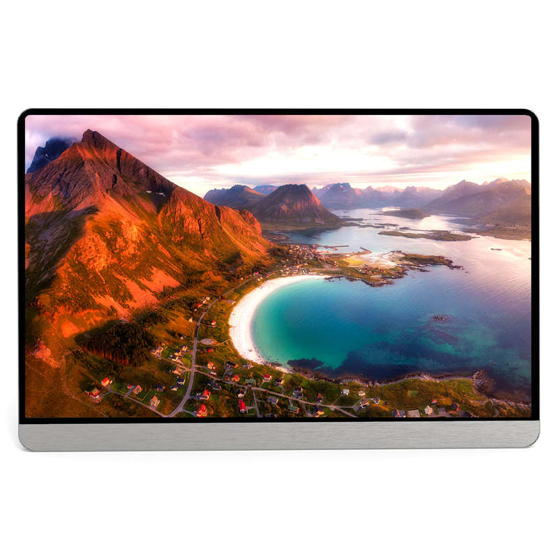16.1in Ultra Slim Monitor with Type-C Mini HD Ports for PC Phone Tablet Game Console 1080P IPS/USB-C