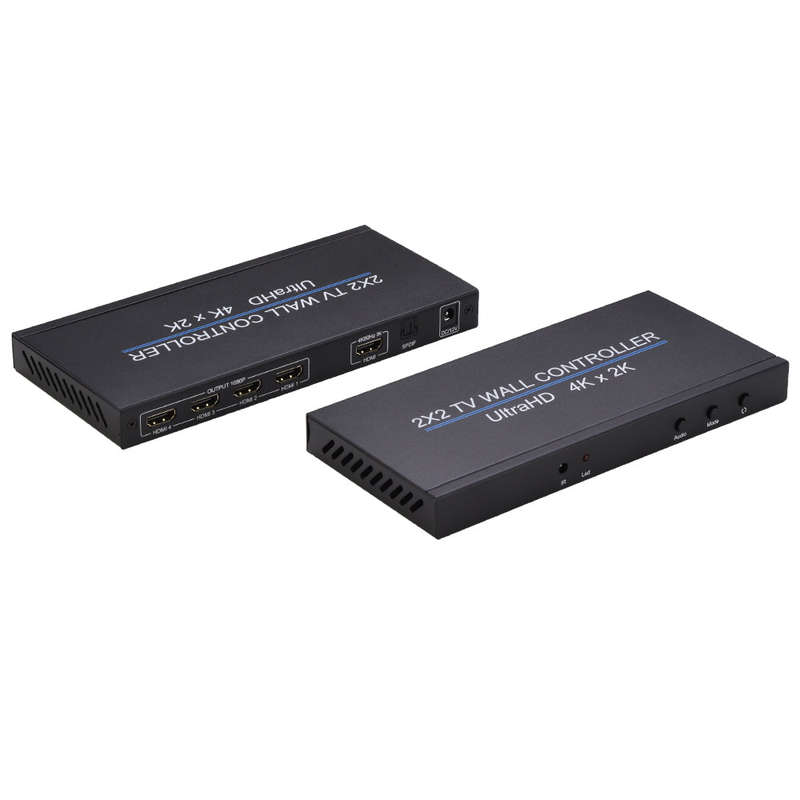 4Kx2K 2x2 HD Video Wall Controller 2x2 Screen Video Processor TV Display Video Controller Wide Compa
