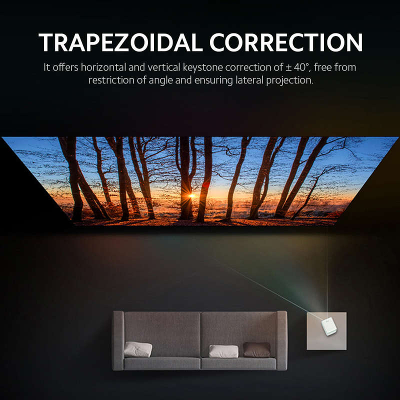 WANBO T2 MAX 2.4G WiFi Projector BT 4.0 1080P Projector 40 Horizontal Vertical Correction HDR 10 D