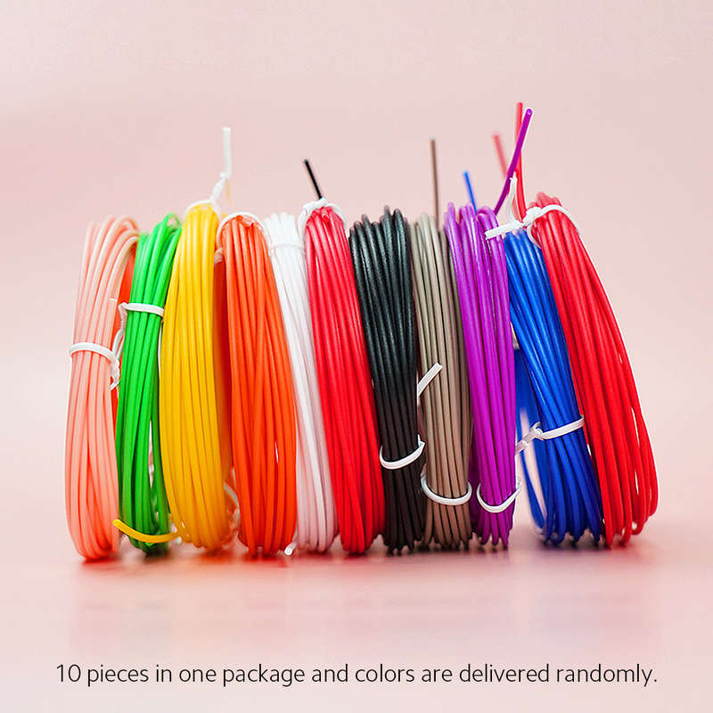3D Printing Pen PCL Filament Refills High-Precision 1.75mm Diameter Low Melting Temp No Clogging 10