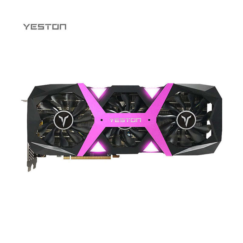 Yeston RX6800-16G D6 PB Gaming Graphics Card with 16G/256bit/GDDR6 Memory 3 Large Size Fans Metal Ba