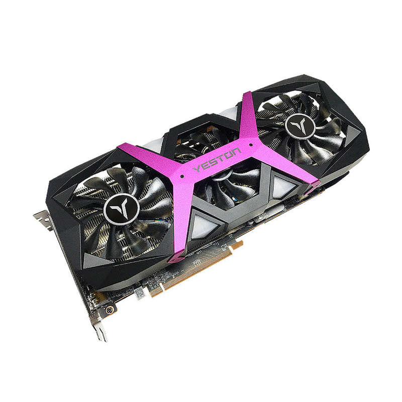 Yeston RX6800-16G D6 PB Gaming Graphics Card with 16G/256bit/GDDR6 Memory 3 Large Size Fans Metal Ba