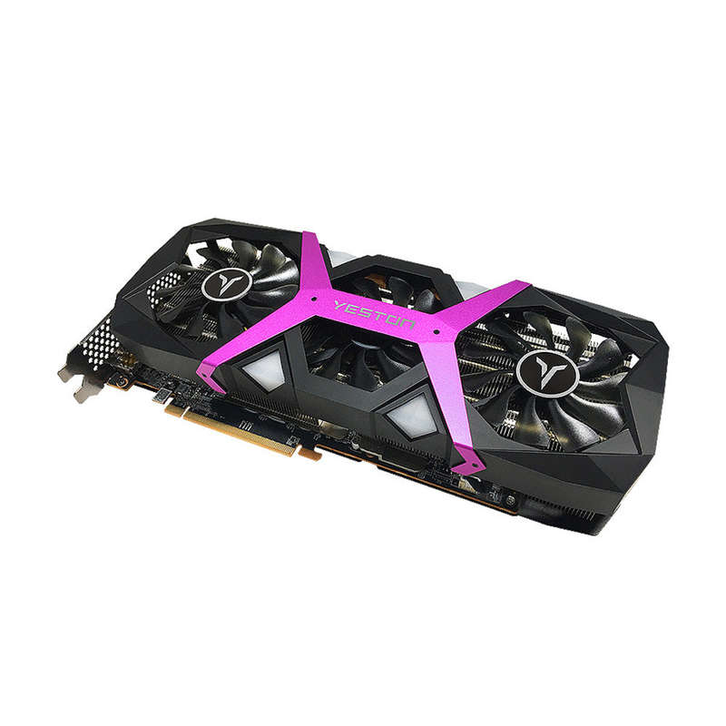 Yeston RX6800-16G D6 PB Gaming Graphics Card with 16G/256bit/GDDR6 Memory 3 Large Size Fans Metal Ba