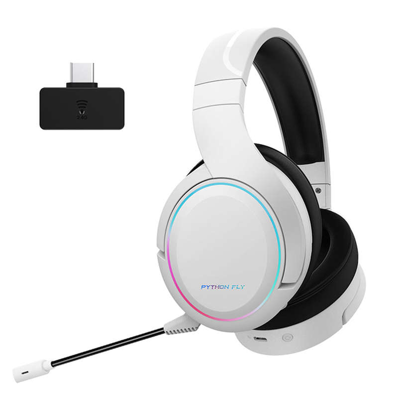 Python Fly X6 Pro 2.4G Wireless Gaming Headset with 3D Stereo Surround Sound Detachable Microphone W