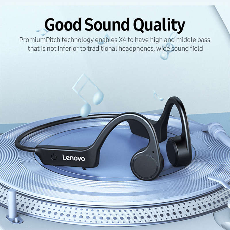 Lenovo X4 Wireless BT Headphone Bone Conduction Earphone BT5.0 Connection Lightweight Design Support