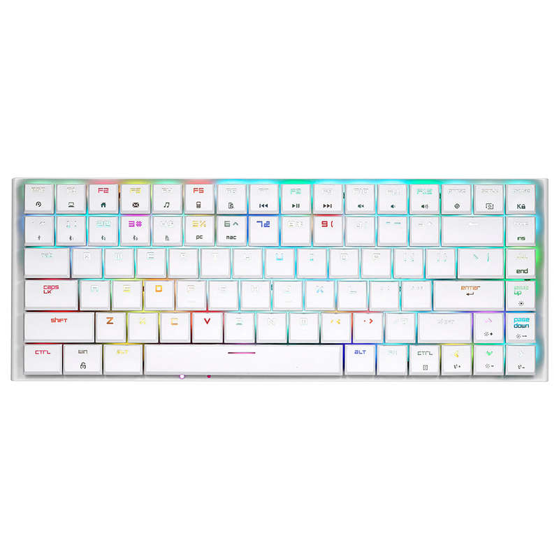 Magic-Refiner MK27 84 Keys Three-mode Mechanical Keyboard RGB Keyboard Support 2.4G/BT/USB Wired Con