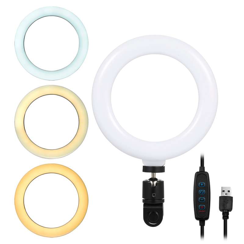 6'' Ring Light for Laptop, Computer Clip Video Fill Light Conference Ring Beauty Live Light  for Zoo