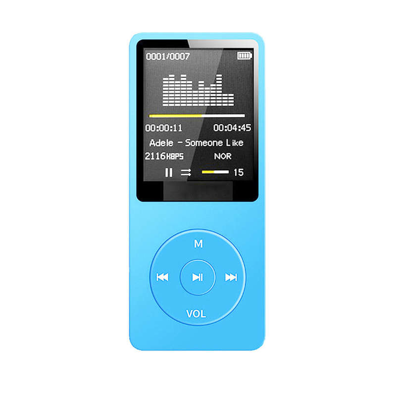 Portable MP3 Player 1.8 inch TFT Screen Built-in Microphone Lithium Battery Support TF Card with FM