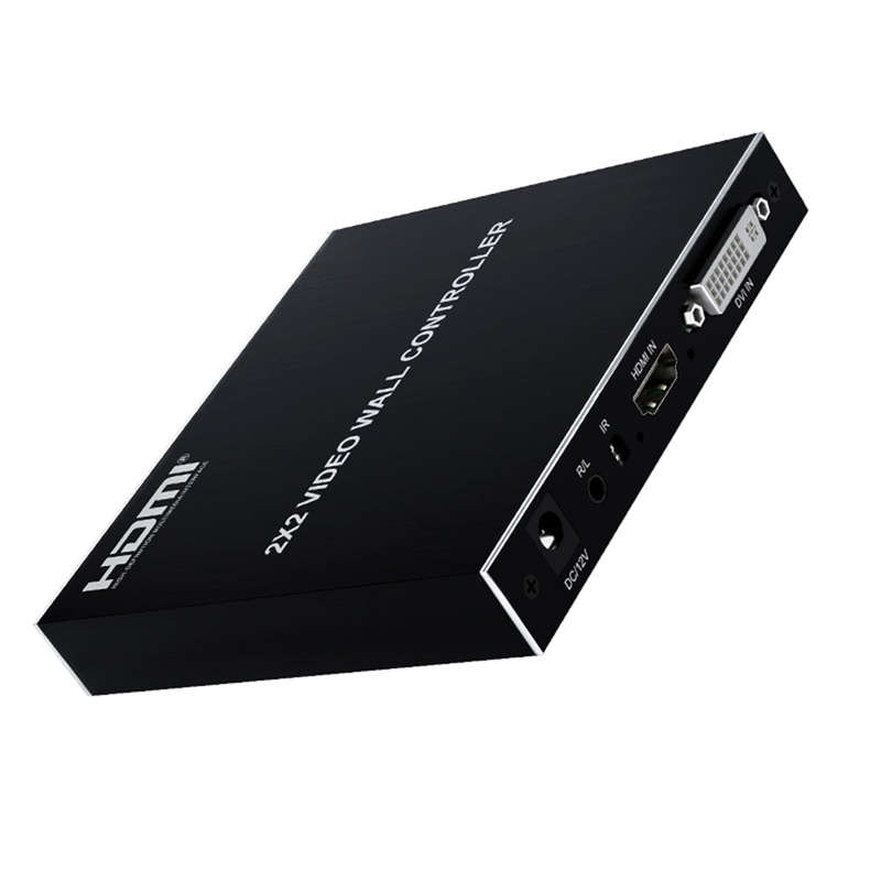 1080P 2x2 HD Video Wall Controller 2x2 Screen Video Processor TV Display Video Controller with 4 HD