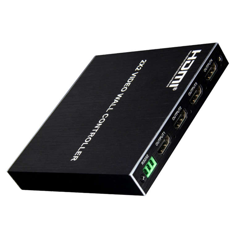 1080P 2x2 HD Video Wall Controller 2x2 Screen Video Processor TV Display Video Controller with 4 HD