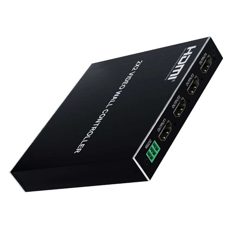 1080P 2x2 HD Video Wall Controller 2x2 Screen Video Processor TV Display Video Controller with 4 HD