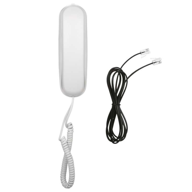 Desktop Wall-mounted Corded Telephone Support Pause/Redial/Mute/Flash/Hold for Home Office Hotel Whi