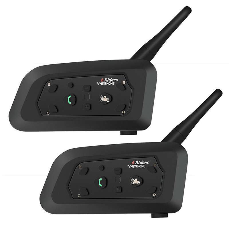 VNETPHONE V6-1200 Motorcycle Helmet BT Intercom Headphone Real-Time BT Intercom CSR Chip IP65 Waterp