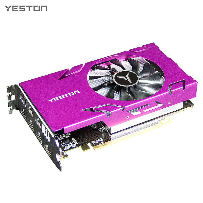 Yeston R7 350-4G 6HD 6-Screen Graphics Card Support Split Screen 4GB/GDDR5/128Bit 4500MHz Memory Clo