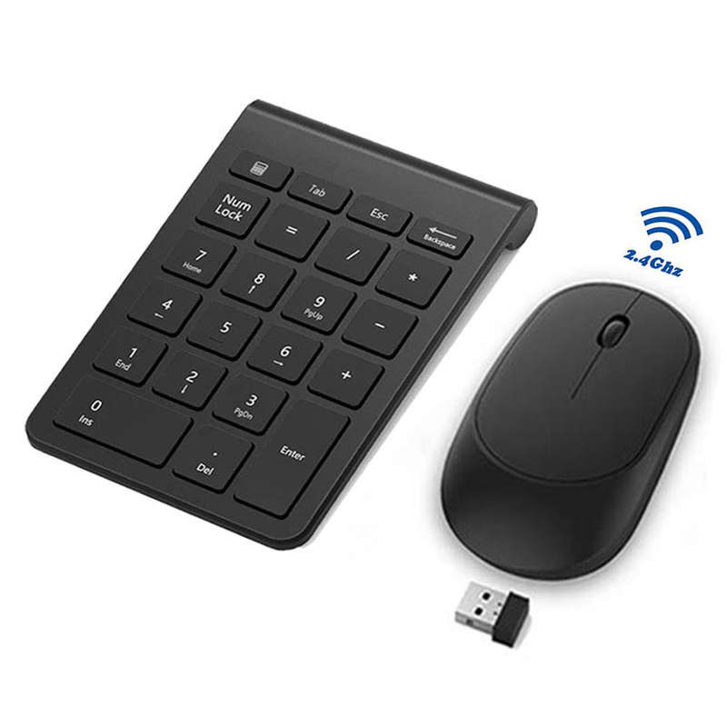 2.4G Wireless Keyboard Mouse Combo Financial Accounting Office Keyboard Mouse Set 22 Keys Wireless N