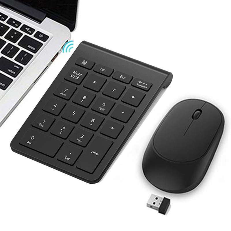 2.4G Wireless Keyboard Mouse Combo Financial Accounting Office Keyboard Mouse Set 22 Keys Wireless N