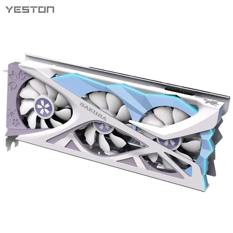 Yeston RTX3070-8G D6 YA Gaming Graphics Card 8G/256bit/GDDR6 Memory Dual Light Effect Mode 3*DP+HD O