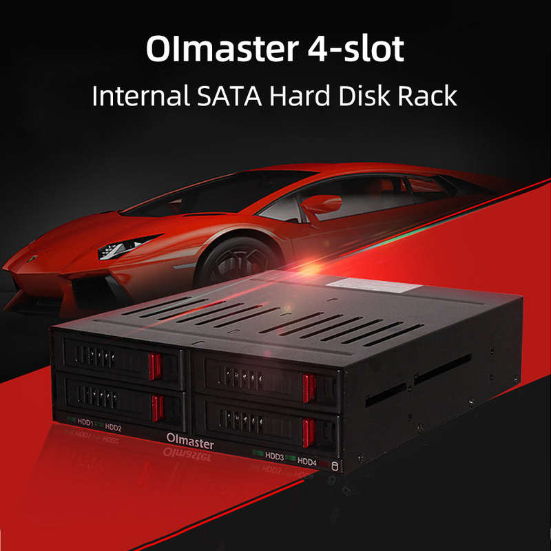 OImaster HE-2006 4-slot Internal Hard Disk Rack Support Four 2.5 inch SATA HDD/SSD Easy Installation