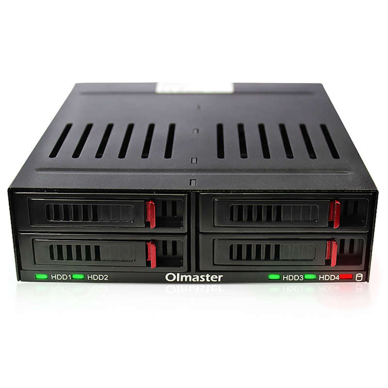 OImaster HE-2006 4-slot Internal Hard Disk Rack Support Four 2.5 inch SATA HDD/SSD Easy Installation