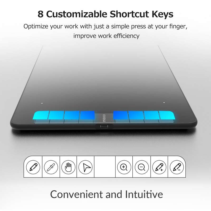 PNBOO PN1060 Graphics Tablet Digital Drawing Tablet with 8192 Levels Pressure Sensitivity 5080LPI Re