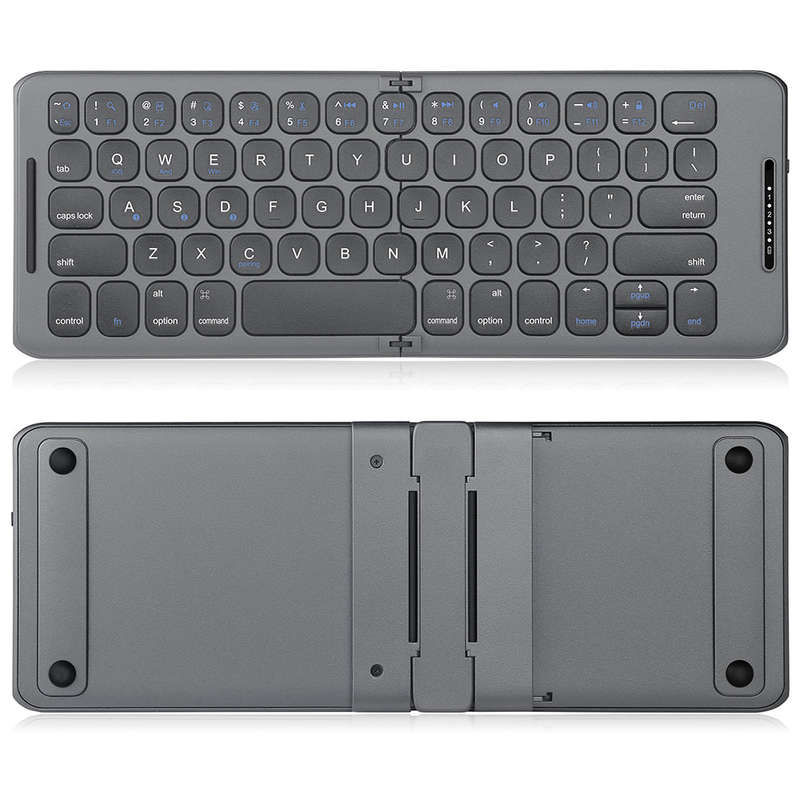 Portable Wireless BT Keyboard Folding Keyboard Comfortable Typing Feel Built-in Rechargeable Lithium
