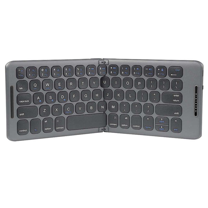 Portable Wireless BT Keyboard Folding Keyboard Comfortable Typing Feel Built-in Rechargeable Lithium
