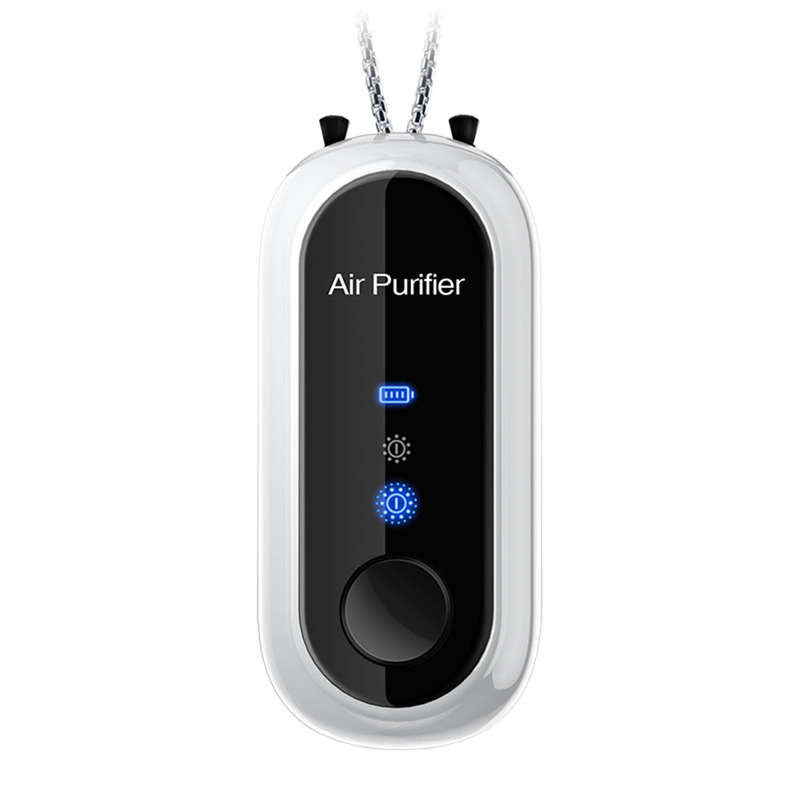 Mini Portable Hanging Neck Anion Air Purifier Fast Air Purification High/Low Gear Adjustment Built-i