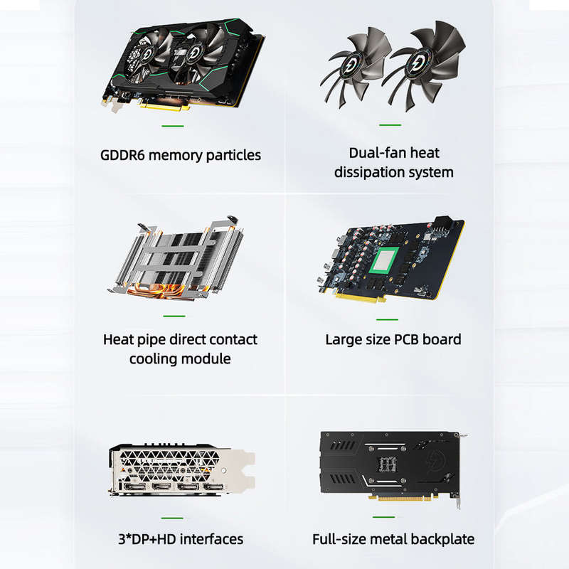 Peladn RTX2060 SUPER 8G Gaming Graphics Card 8G/256bit/GDDR6 Memory Maximum Support 8K Resolution wi