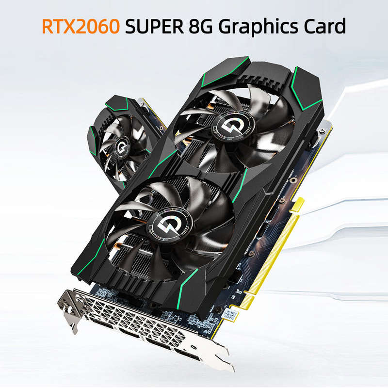 Peladn RTX2060 SUPER 8G Gaming Graphics Card 8G/256bit/GDDR6 Memory Maximum Support 8K Resolution wi