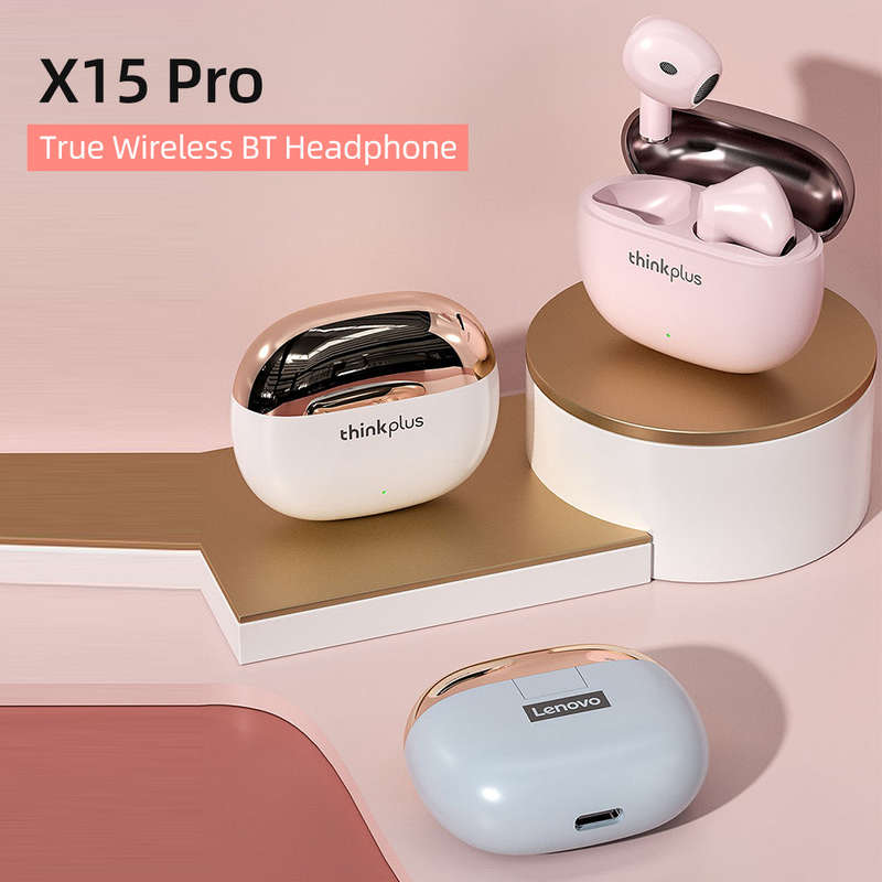 Lenovo thinkplus X15 Pro True Wireless BT Headphones Semi-in-ear Sport Music Earbuds BT5.1 Chip HiFi