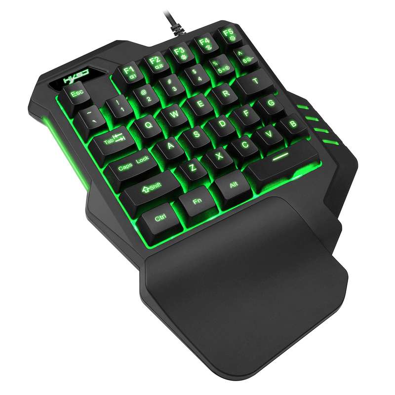 HXSJ G92 One Hand Keyboard 35 Key Single Hand Membrane Mini 35 Keys Gaming Keyboard with RGB Backlit