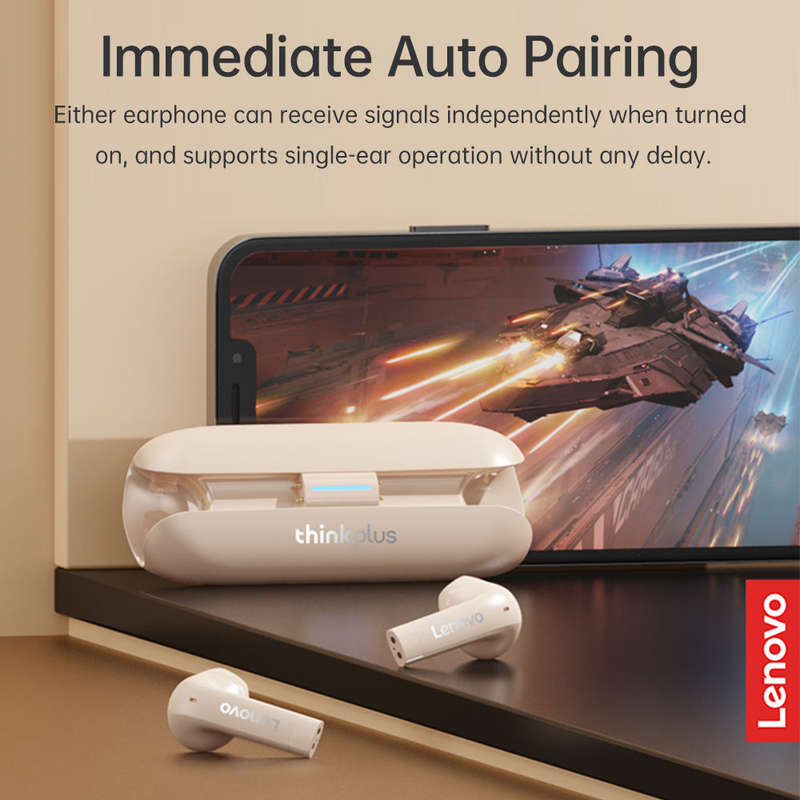 Lenovo TW60 Wireless Earbuds BT5.3 Headphones Fast Charging Mini Headphone In-ear Headset with 300mA