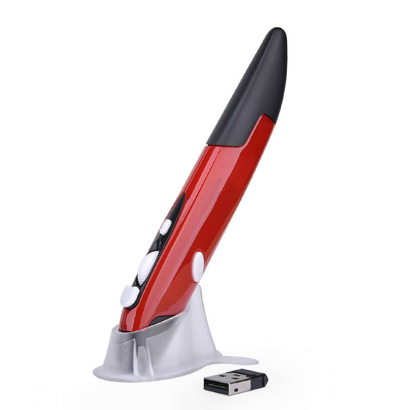 2.4GHz Wireless Optical Pen Mouse Adjustable 500/1000DPI Optical Presenter Flip Pen for PC Android R