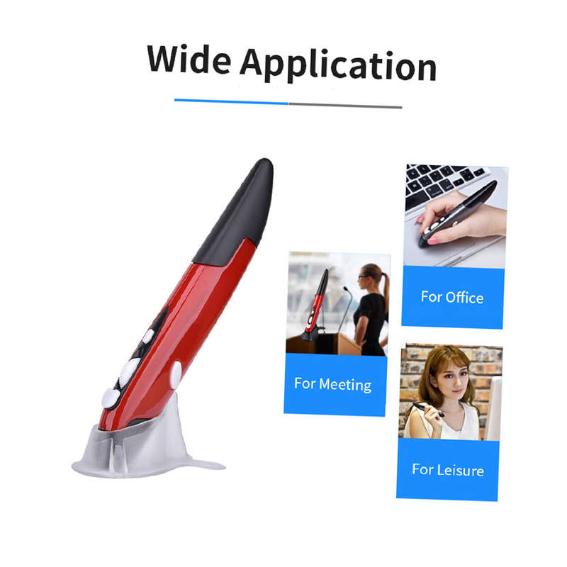 2.4GHz Wireless Optical Pen Mouse Adjustable 500/1000DPI Optical Presenter Flip Pen for PC Android R