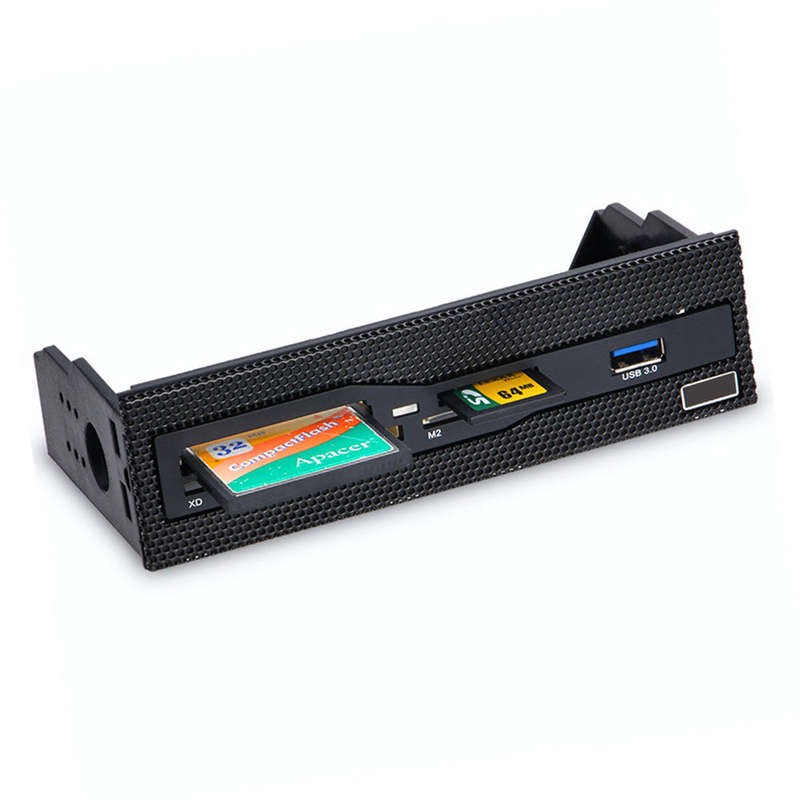 Sunshine-tipway 5.25 inch Multi-Function Front Panel Expansion Hub with USB 3.0 Port CF/SD/XD/MS/M2/