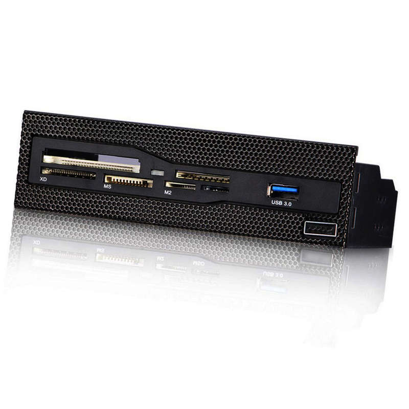 Sunshine-tipway 5.25 inch Multi-Function Front Panel Expansion Hub with USB 3.0 Port CF/SD/XD/MS/M2/