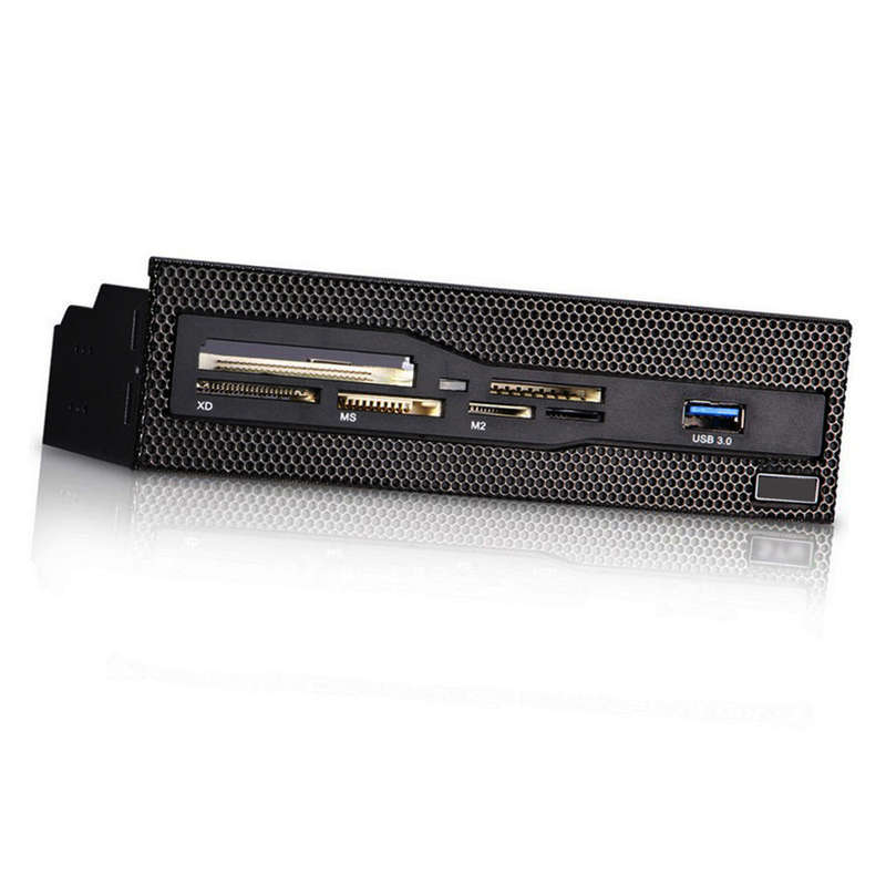 Sunshine-tipway 5.25 inch Multi-Function Front Panel Expansion Hub with USB 3.0 Port CF/SD/XD/MS/M2/
