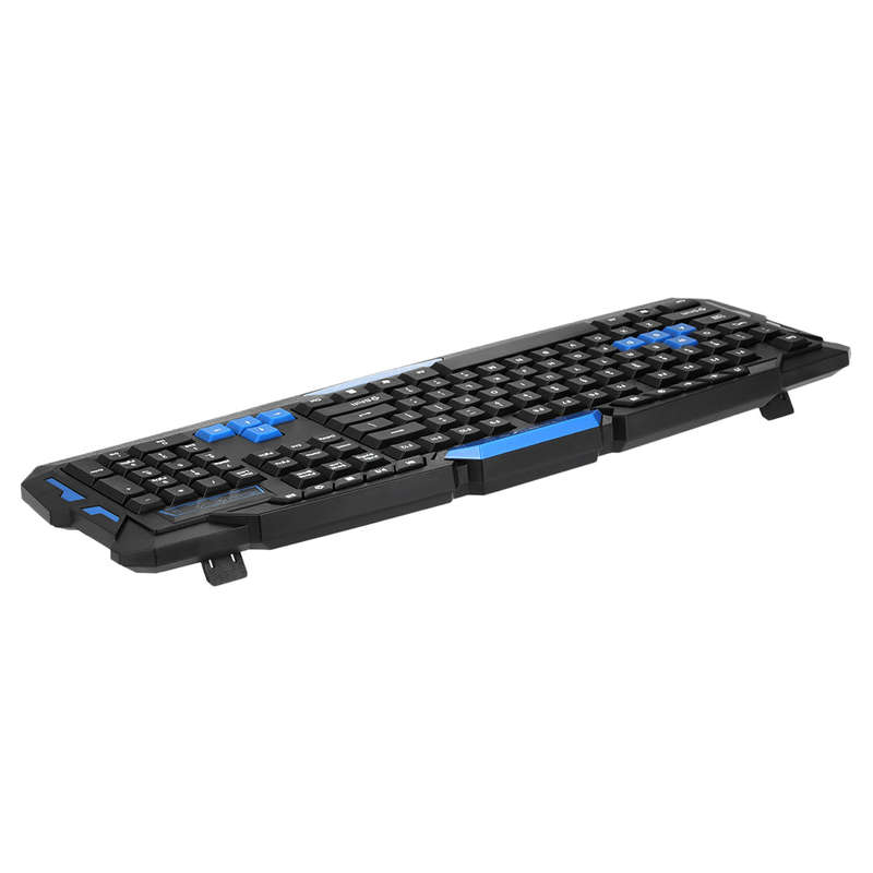 DSFY 2.4GHz Wireless Gaming Keyboard Mouse Combo 19 Keys Anti-ghosting Adjustable DPI USB Receiver A