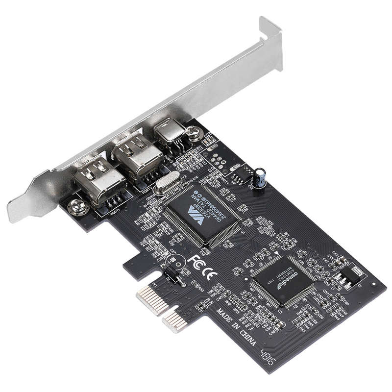 PCI-E 3 Ports 1394a 1394b Firewire Expansion Card PCI-Express Controller Card (2 * 6 Pin + 1 * 4 Pin