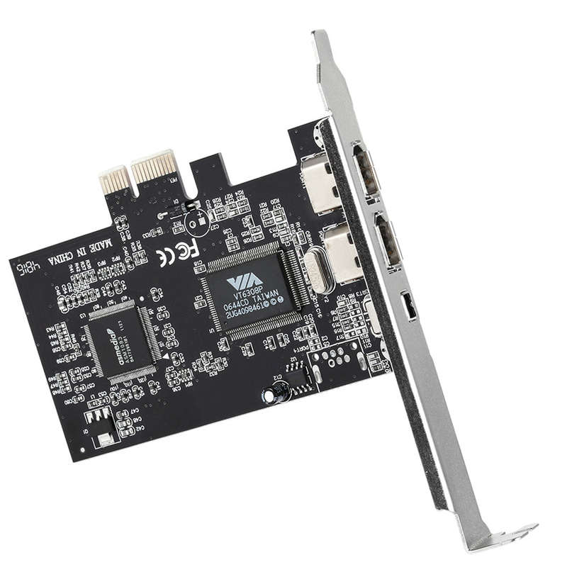 PCI-E 3 Ports 1394a 1394b Firewire Expansion Card PCI-Express Controller Card (2 * 6 Pin + 1 * 4 Pin