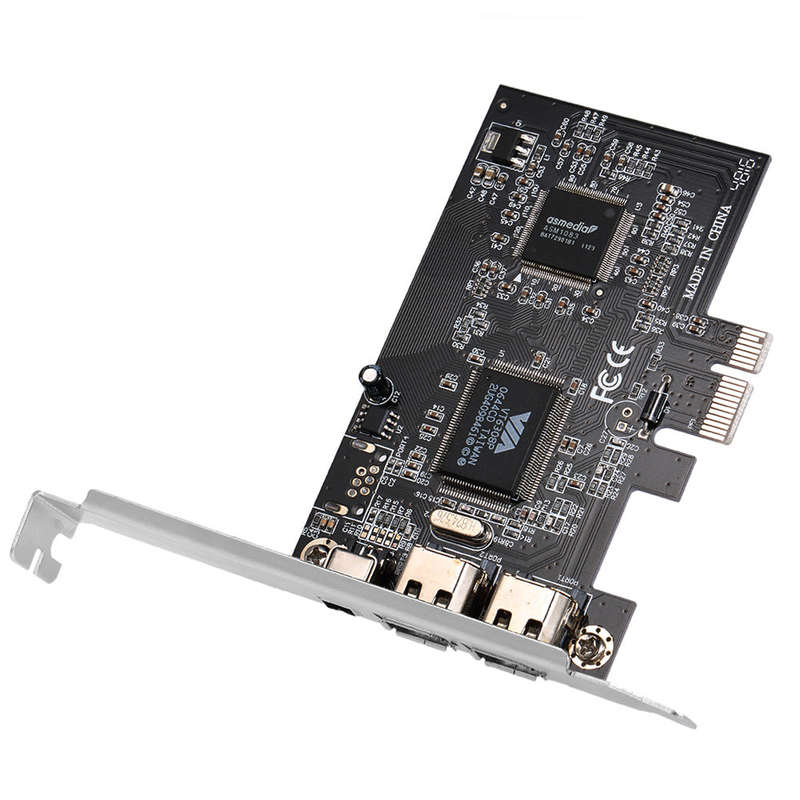 PCI-E 3 Ports 1394a 1394b Firewire Expansion Card PCI-Express Controller Card (2 * 6 Pin + 1 * 4 Pin