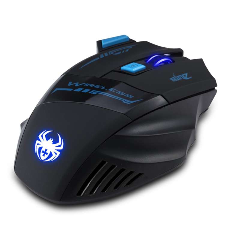 ZELOTES F14 LED Optical Computer Mouse Wireless 2.4G 2400 DPI 7 Buttons Wireless Gaming Mouse Colorf