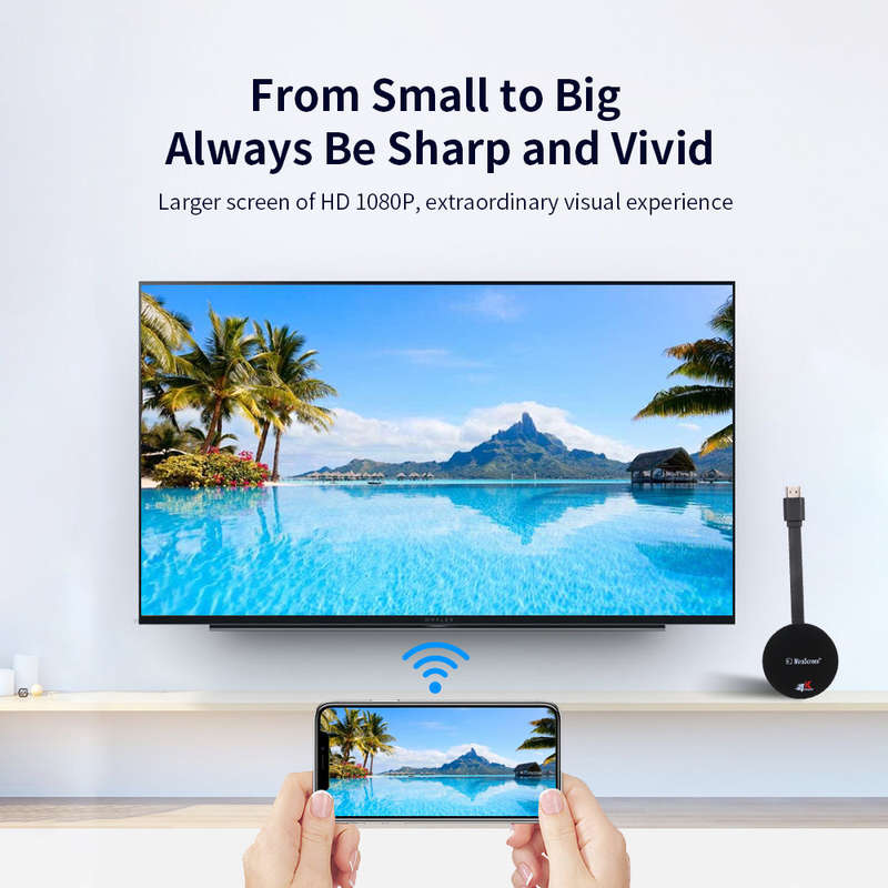 Wireless Dongle WiFi Display Dongle 1080P HD 4K Receiver Miracast Adapter Wireless Screen Converter
